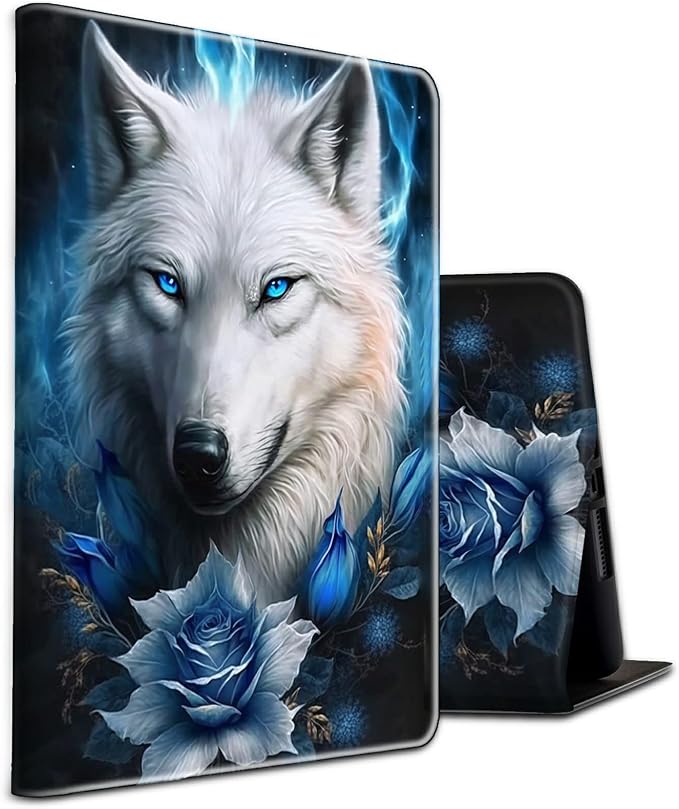 for 10.1 Amazon Fire HD 10 Tablet (13th Generation 2023 Release)PU Leather Multi-Angle Anti Slide Stand Cases with Auto Wake/SleepAnimals Dog Paws Galaxy