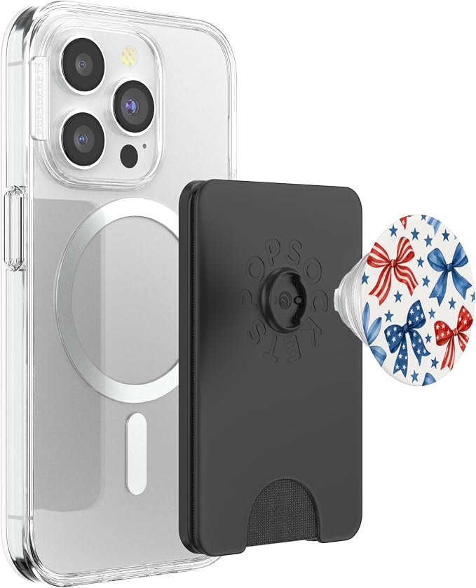 4th of July Red White Blue Bows and Stars PopSockets Adhesive PopGrip