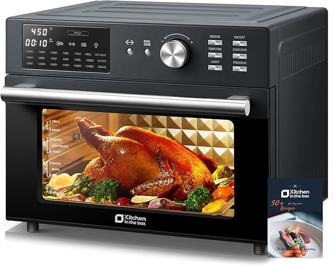 32Qt Extra Large Air Fryer Toaster Oven, 21-in-1 Rotisserie Convection Oven