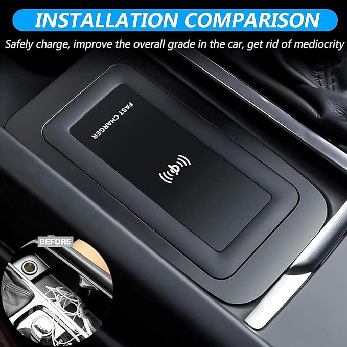 Wireless Phone Charger for Volvo S60 2020–2025 Qi Pad | Qi wireless fast charging Center console integration Dual USB charging ports Active cooling system