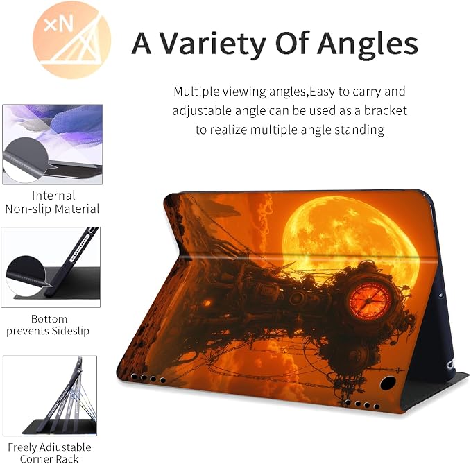 DEGDFSGR for Amazon Fire HD 10 Tablet 10 Plus Tablet Case (13th/11th Generation 2023/2021 Release) with Adjustable StandAuto Sleep/Wake for Kindle Fire 10 Case 10.1 inchAmerican Flag Sunflower Cross