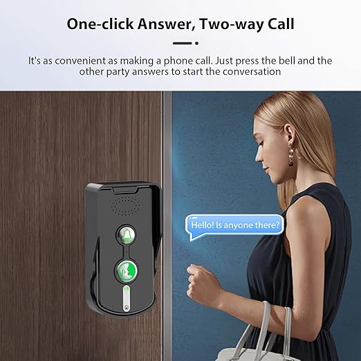 Swokely Rechargeable Wireless Intercom Unit, 2-Way Talking, 500 Meter Talking Distance, Power Saving, IP54 Water Resistance Rating, 2 Pcs, Suitable for Home, Office (Black)