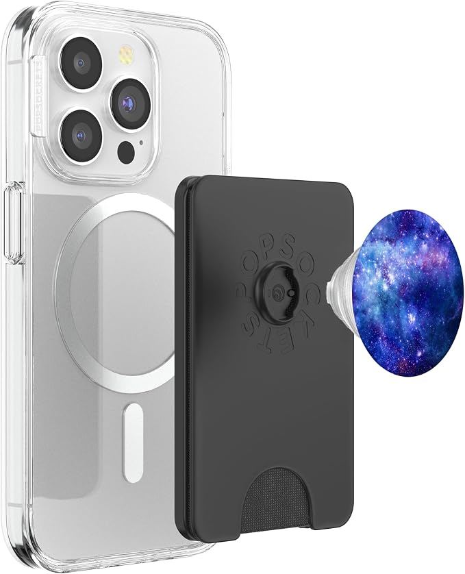 Space Pop Socket Galaxy Nebula Blue White Purple PopSockets Adhesive PopGrip