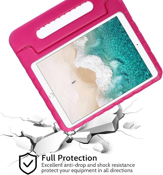 Dteck Kids Case for iPad 10.2 - Shockproof Rugged EVA Handle Stand Child Proof Case for iPad 9/8/7 Generation Black