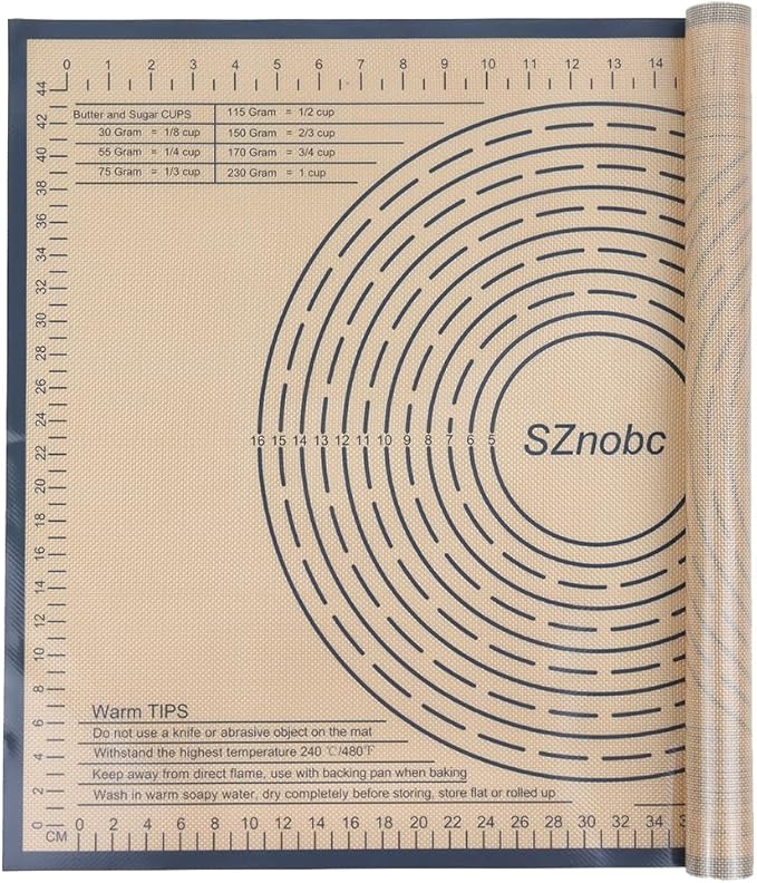 Silicone Pastry Mat 28X20 inch Baking Mat for Rolling Dough