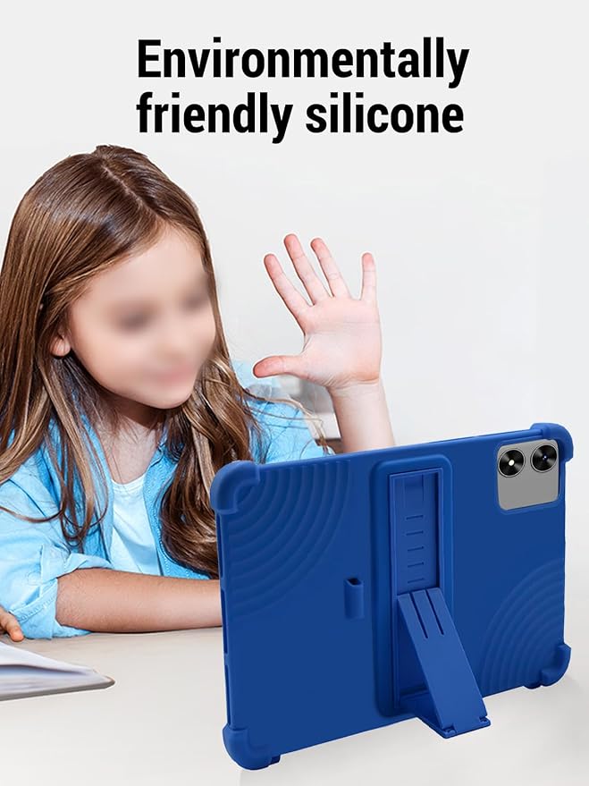 for SHARECLOUD P10_T (10.1 inch) Android 16 Tablet Protective case Shockproof Lightweight Silicone Protective case with Stand Child-Friendly Protection capacitive Stylus Included Black