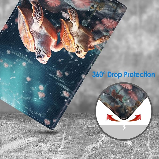 Case for Samsung Galaxy Tab A 8.0 2019 (SM-T290/T295/T297) Slim Lightweight PU Leather Stand Cover with Auto Wake/Sleep for Galaxy Tab A 8.0 Inch Abstract Watercolor Art Dogs