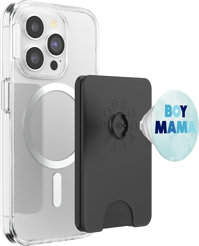 Trendy Boy Mama Blue Color Bluish Boy Mom Mother's Day PopSockets Adhesive PopGrip