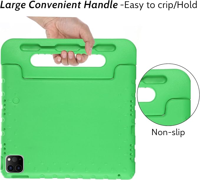 Dteck Kids Case for iPad 10.2 - Shockproof Rugged EVA Handle Stand Child Proof Case for iPad 9/8/7 Generation Black
