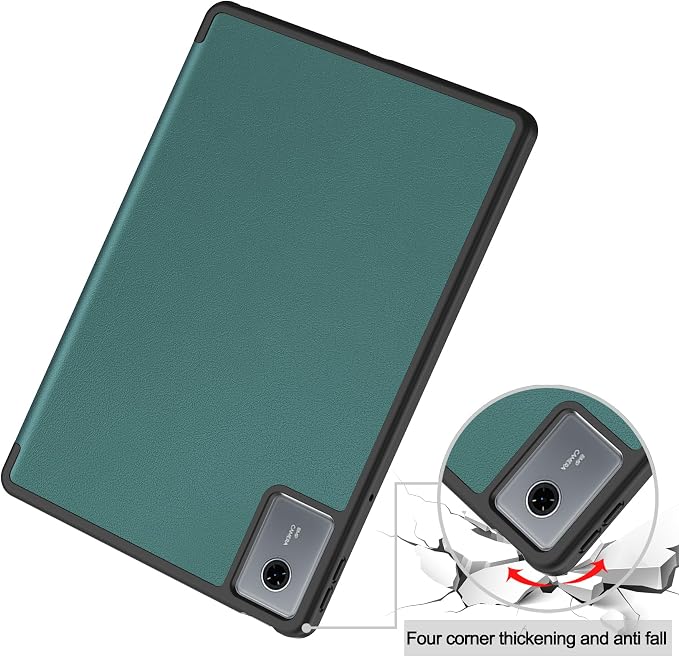 YRH for Idea Tab Pro 12.7 inch Case 2025 with Pen Holder Soft TPU Back Tablet Cover Case with Auto/Sleep (Black)