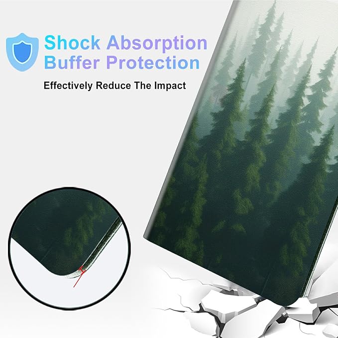 for Microsoft Surface GO 3/GO 2 Case with Adjustable Stand &amp Auto Wake/Sleep PU Leather Slim Smart Protect Cover - African Women Red Hair