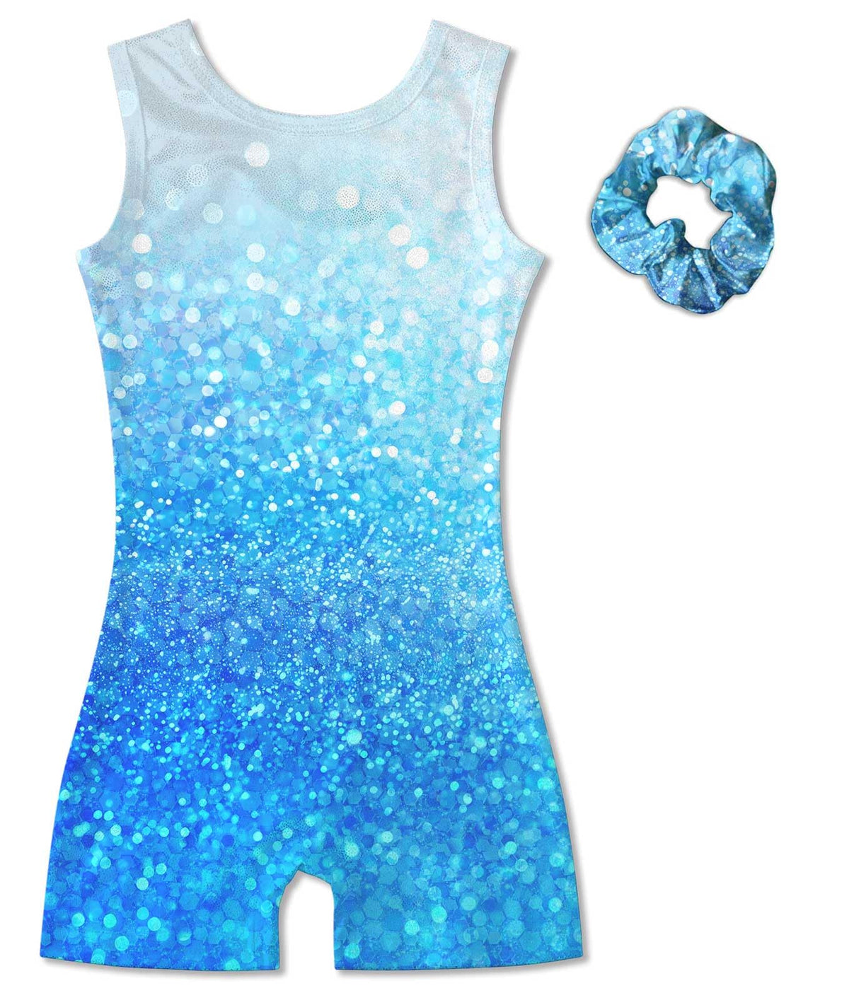 Vogseek Sparkly Gymnastics Leotards for Girls 7 8Y White Blue Dancewear