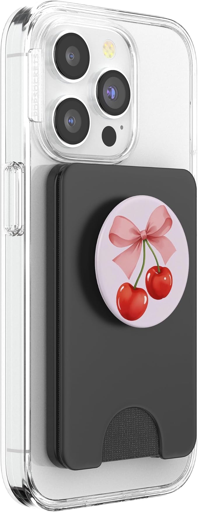 Coquette Cherry and Pink Bow PopSockets PopGrip for MagSafe
