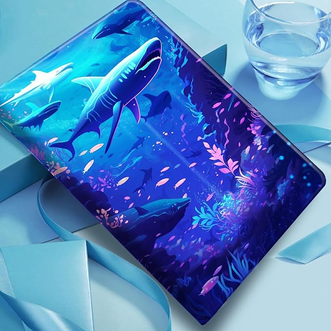Case for Fire 7 Tablet &amp Fire 7 Kids (12th Gen 2022 Release) - Slim PU Leather Protective Smart Cover with Auto Sleep/Wake &amp Multi-Angle StandBlue Dandelion