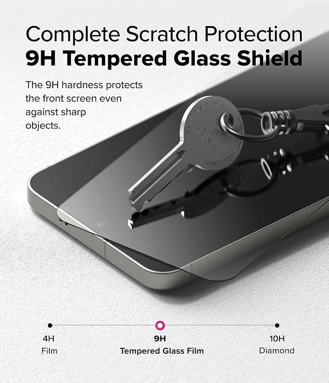Ringke for Samsung Galaxy A35 5G Screen Protector [Easy Slide 2 Pack] | Easy Installation with Alignment Tool Case Friendly Premium 9H Hardness Tempered Glass