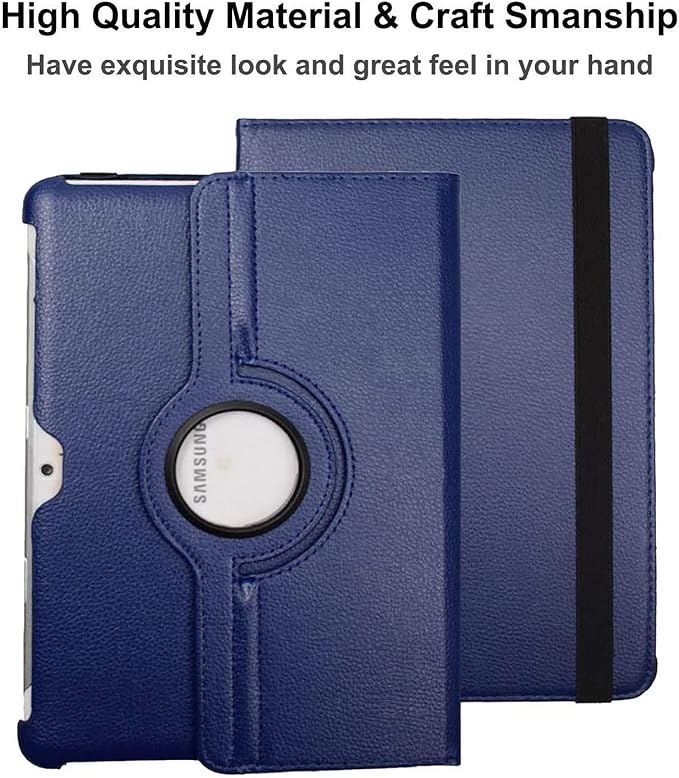 Case for Samsung Galaxy Note 10.1 inch 2012 (GT-N8000 N8010 N8013)360 Degree Rotating Stand Case Full Protective Coverwith Stylus PenScreen Film (Black)