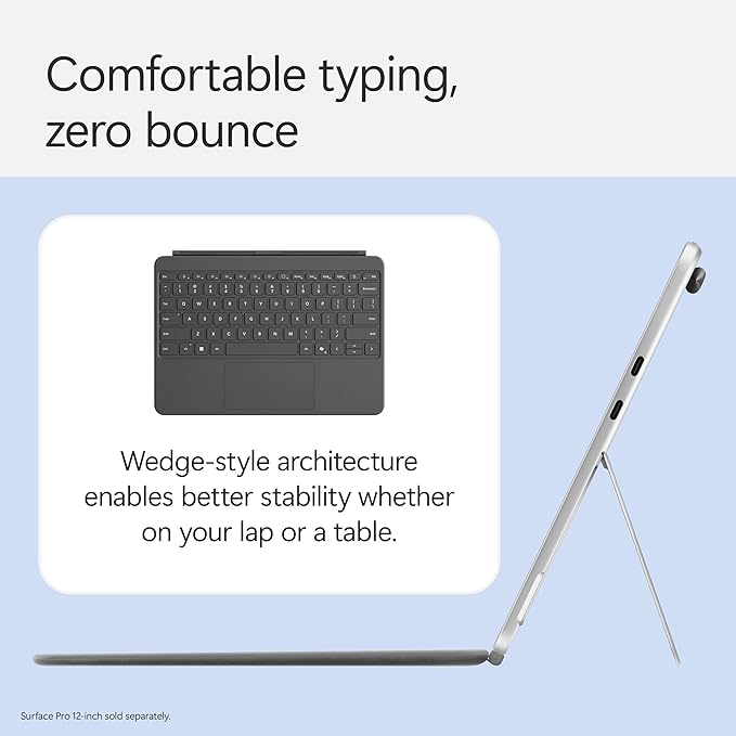 Microsoft Surface Pro Keyboard and Slim Pen 2 Bundle for Surface Pro 12" Device, Alcantara Material, Slate