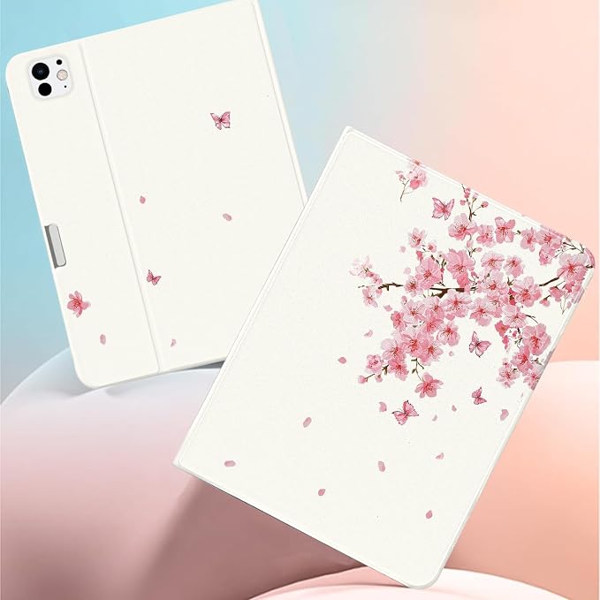 Stylish Case for iPad 9th/8th/7th Generation 10.2 2021/2020/2019Art Pink Starry Sky Textured Folio Case with Pencil Holder Multi-Angle View Adjustable Stand Auto Wake/Sleep Cover for Women