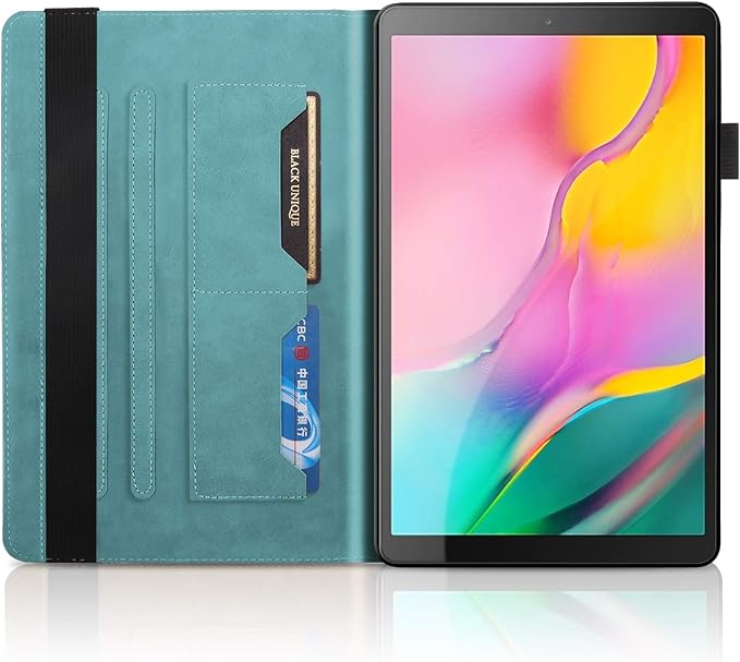 Case for Samsung Galaxy Tab A 8.4'' 2020 SM-T307 PU Leather Folio Stand Cover Protective Shell Lightweight with Pencil Holder Card Pocket Elastic Belt for Galaxy Tab A 8.4 Tablet 2020 - Brown