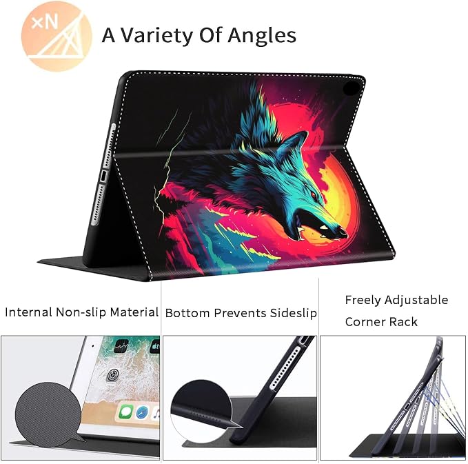 Case for iPad Pro 11 Inch 2022/2021/2020 (4th/3rd/2nd Gen) for iPad Air 5th / 4th Generation 10.9 Inch (2022/2020) Durable Shockproof Protective Cover，Black Woman Queen Afro Design