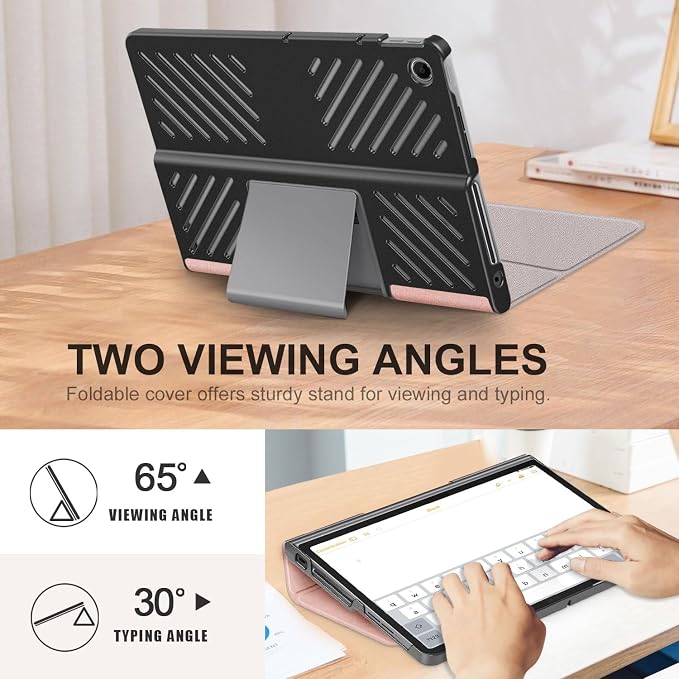 Case Compatible with Lenovo Tab Plus Tablet 2024 Folio Case for Lenovo Tab Plus 11.5 inch (TB351FU) Hard Shell Smart CoverBlack