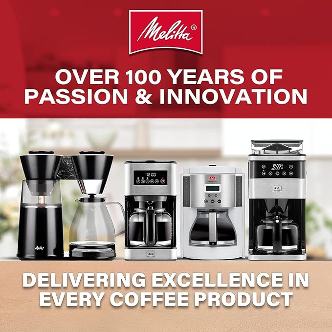 Melitta Aroma Tocco Glass 10-Cup Drip Coffee Maker, Black