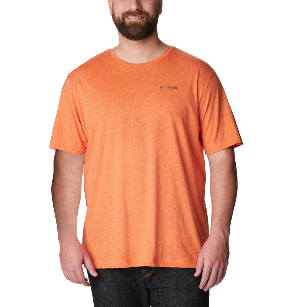 Columbia Men's Thistletown Hills Short Sleeve, Desert Orange Double Dye, 2X Big