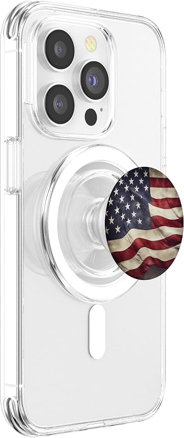 Blue Red White Flag USA PopSockets Adhesive PopGrip