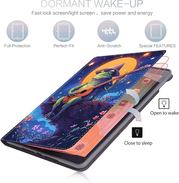Case for iPad (A16) 11th Generation 11 Inch (2025) for iPad 10th Generation 10.9 Inch (2022) Slim Folding Stand Cover with Auto Wake/Sleep Watercolor Sea Turtle