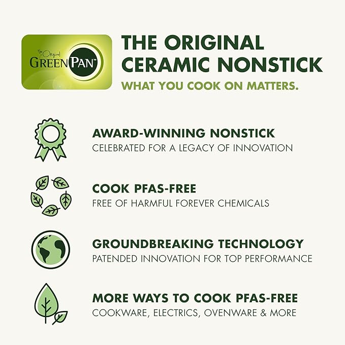 GreenPan Elite 8-in-1 Programmable 6QT Electric Slow Cooker, Dishwasher Safe Lid & Removable Crock, PFAS-Free Healthy Ceramic Nonstick Multi-Cooker, Sear, Sauté, Brown, Steam Basket, Roast, Sage Green