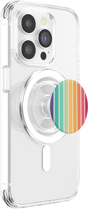 Vintage Rainbow Stripe Design Pattern PopSockets Adhesive PopGrip