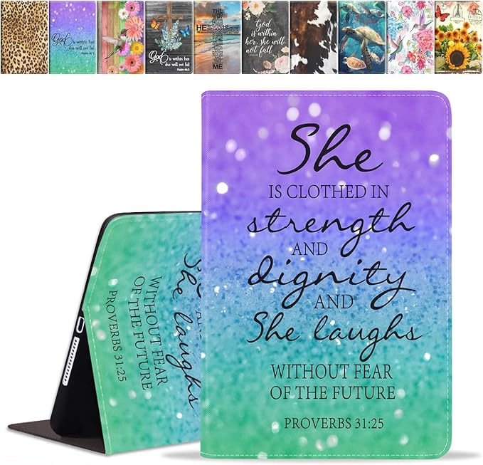 Case for iPad (A16) 11th Generation 11 Inch 2025 iPad 10th Generation 10.9 Inch 2022 Premium PU Leather Stand Folio Cover with Auto Sleep/Wake American Flag Sunflower and Cow