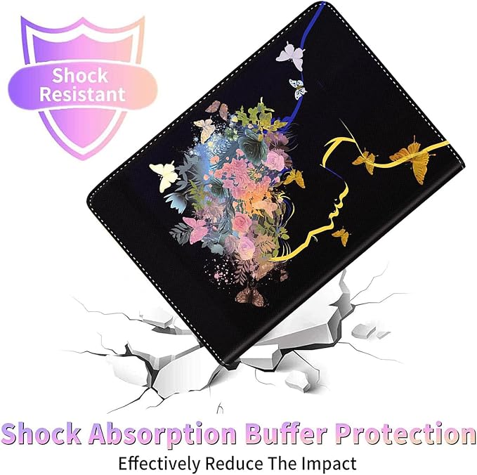 Case for ipad 10th Generation 10.9 inch 2022 iPad 10thMulti-Angle Stand Smart Protective Cover Shockproof Case Auto Sleep/Wake Smoke Flag of Mexico Flag