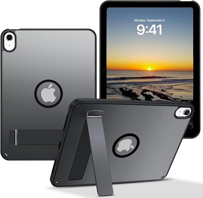 GUAGUA Magnetic Case for iPad (A16) 11th Generation 11 Inch 2025 iPad 10th Generation 10.9 Inch 2022 Cases with Stand &amp Pencil Holder Translucent Matte Back Shockproof Kickstand Case Black