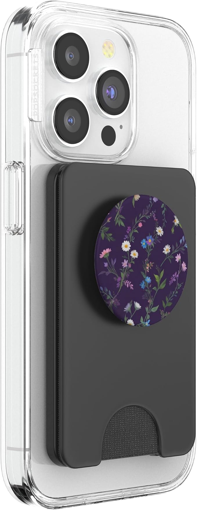 Cute Dark Purple Wildflowers Floral Flowers PopSockets Adhesive PopGrip