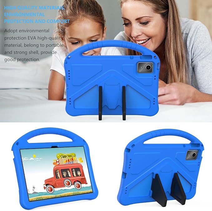 YRH for Moto Pad 2026 Case 11'' Kids EVA Shockproof Tablet Cover with Stand Handle Black