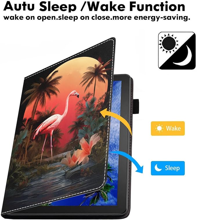 Case for Amazon Fire HD 10 Tablet (9th/7th Generation 2019/2017 Release) Slim PU Leather Cover with Card Slot &amp Auto Wake/Sleep for Fire 10.1 Tablet African American Girl