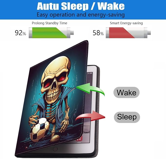Case for iPad 6th/5th Generation (2018 2017 Model 9.7 Inch) iPad Air 2/Air 1 (9.7 Inch) Slim PU Leather Stand Folio Cover with Auto Wake Sleep African Woman Wolf