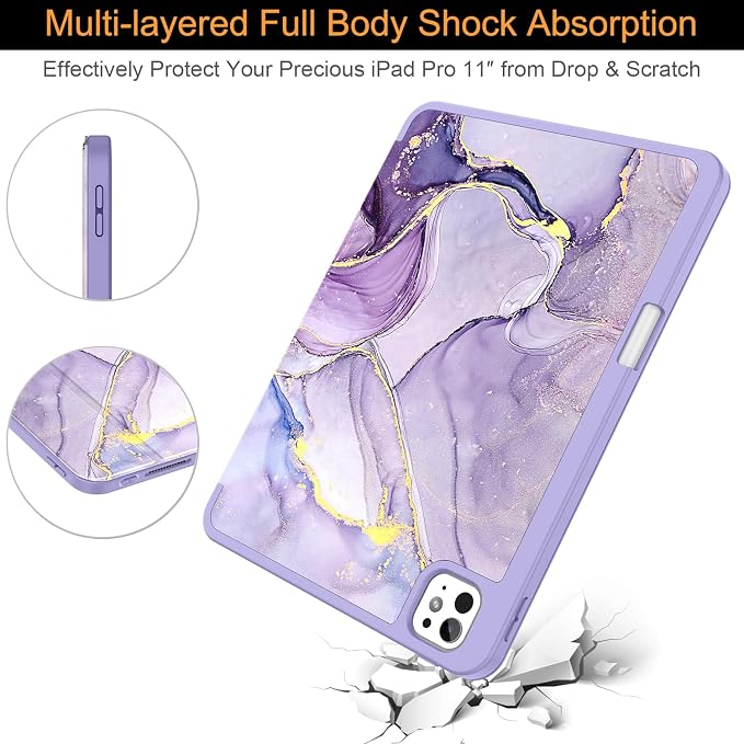 Soke Case for iPad Pro 11 Inch (M5 2025/M4 2024) - Book Black | Built-in Apple Pencil Slot Auto Sleep/Wake Lightweight Protective Cover