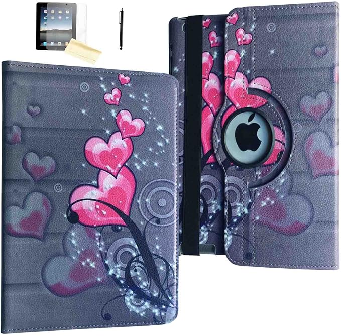 Case for iPad 9.7 2018/2017 Rotating Stand Smart Magnetic Auto Wake Up/Sleep Cover for A1893 A1954 A1822 A1823 MP2G2LL/A MP2J2LL/A MPGT2LL/A MPGW2LL/A MP2F2LL/A MP2H2LL/A (Crocodile)