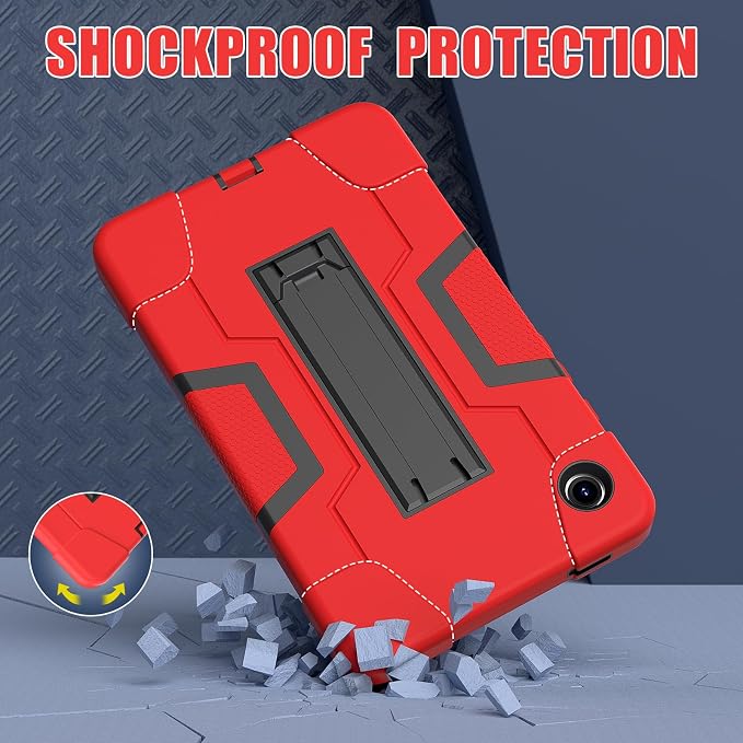 case for Galaxy Tab A9 8.7 2023 Case Hard PC Soft Silicone Kickstand Rugged Heavy Duty High Impact Protective Case for Samsung Galaxy Tab A9 8.7 Inch 2023 SM-X110 SM-X115 Black
