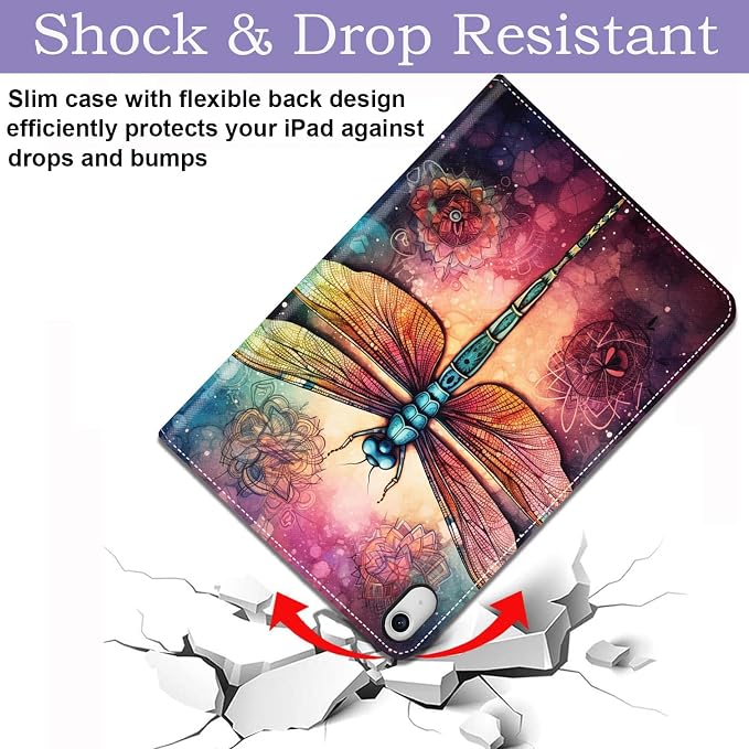 Case for iPad (A16) 11th Generation 11 Inch 2025 / iPad 10th Generation 10.9 Inch 2022 Ultra-Thin Multi-Angle Protective Cover with Auto Sleep/Wake A Dark Horse
