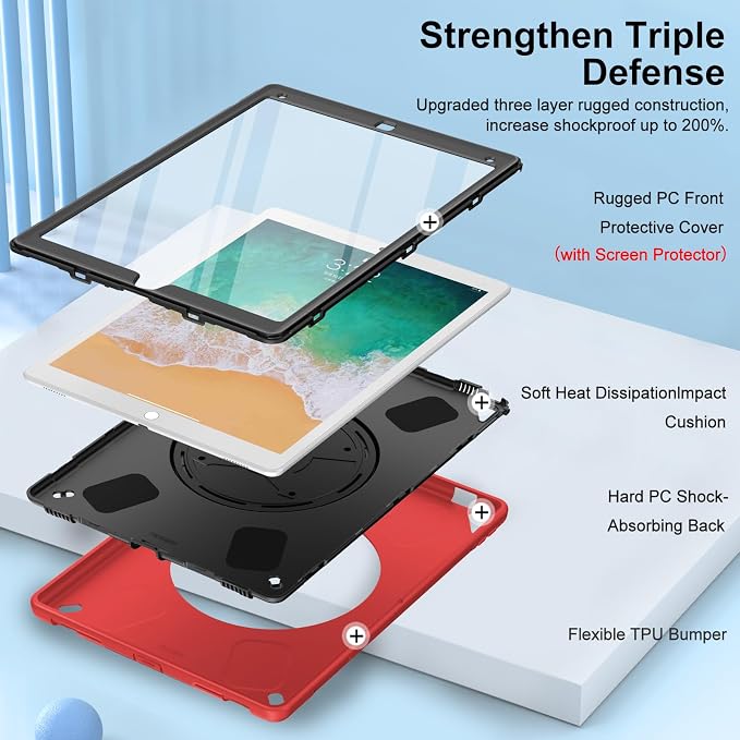 Miesherk Case for iPad Pro 12.9 2nd Gen 2017 &amp 2015 1st Gen Black