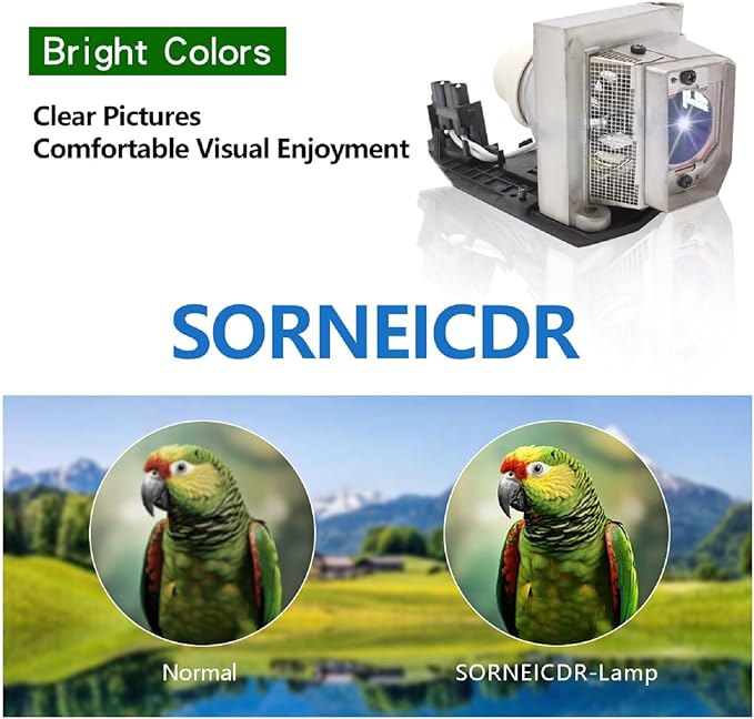 SORNEICDR 725-10229/330-6581 / KFV6M A+ Quality Replacement Projector Lamp Bulb Compatible with DELL 1510X 1610X 1610HD Projectors, with Housing