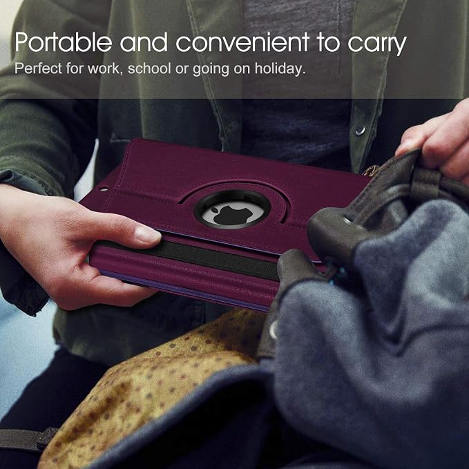 Fintie 360° Rotating Case for iPad 9th / 8th / 7th Generation 10.2 Inch | Swivel Stand Portrait &amp Landscape Viewing Shockproof Cover with Pencil Holder Auto Wake/Sleep Aqua Wave
