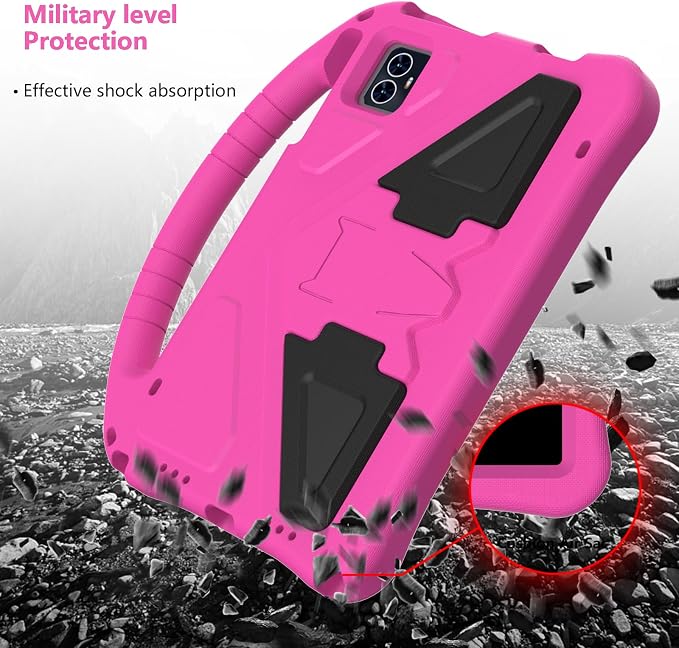 for Revvl Tab 2 Case 2025 Kids EVA Cover with Strap Handle Stand for Tmobile Revvl Tab 2 Case 10.1'' Black