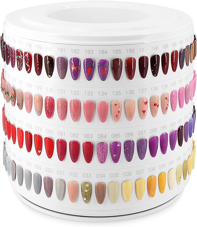 I·B·N G Nail Polish Display Book 200 Colors, Professional Nail Color Display Show Nails Sample Book (CS200)
