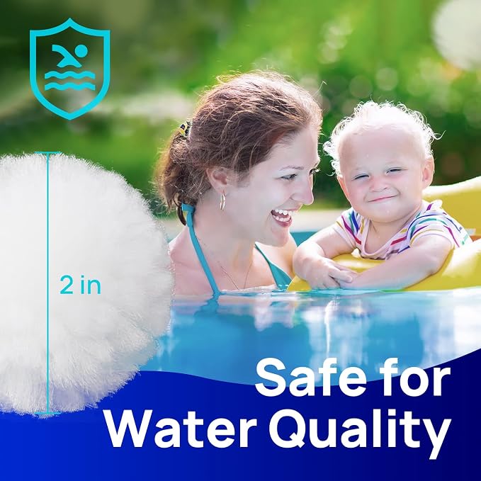 AQUASTRONG Pool Filter Balls for Sand Filters, 3.1 lbs Reusable Pool Sand