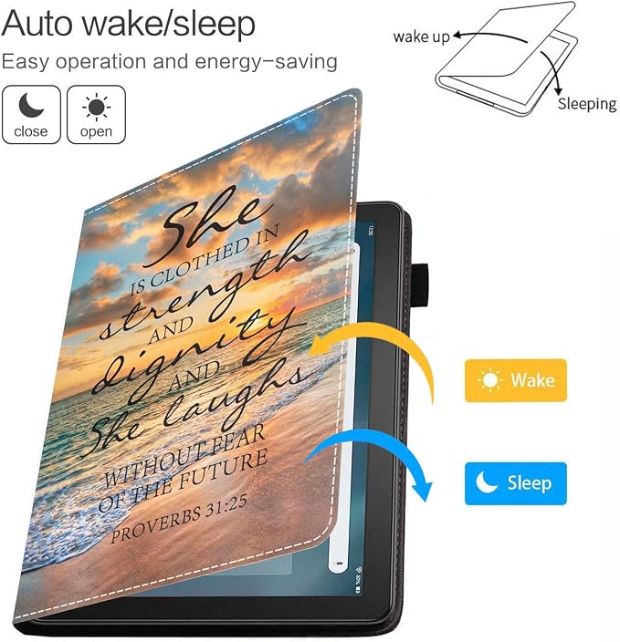 Case for Amazon Fire HD 8/Fire HD 8 Plus Tablet (12th/10th Generation 2024/2022/2020 Release) Premium PU Leather Cover with Auto Sleep Wake African Women
