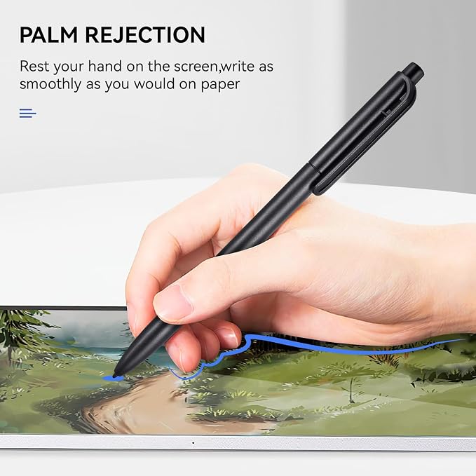EMR Stylus Compatible with Remarkable 2 Pen with Eraser Replacement Pen for Remarkable 2 Tablet/Remarkable Device 4096 Pressure Levels Palm Rejection(Includes 2 Pen Tips)